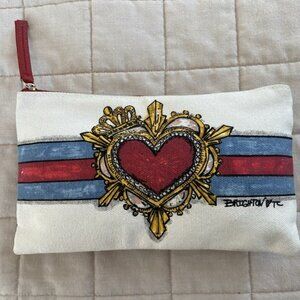 Brighton In Love We Trust Pouch Zipper Bag/Pencil Bag Heart Crown Buckle NWOT